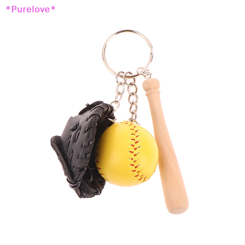 Móc Khóa Hình Găng Tay Bóng Chày Bằng PU 3D Nhiều Màu Sắc Dành Cho Nam Và Nữ Mới