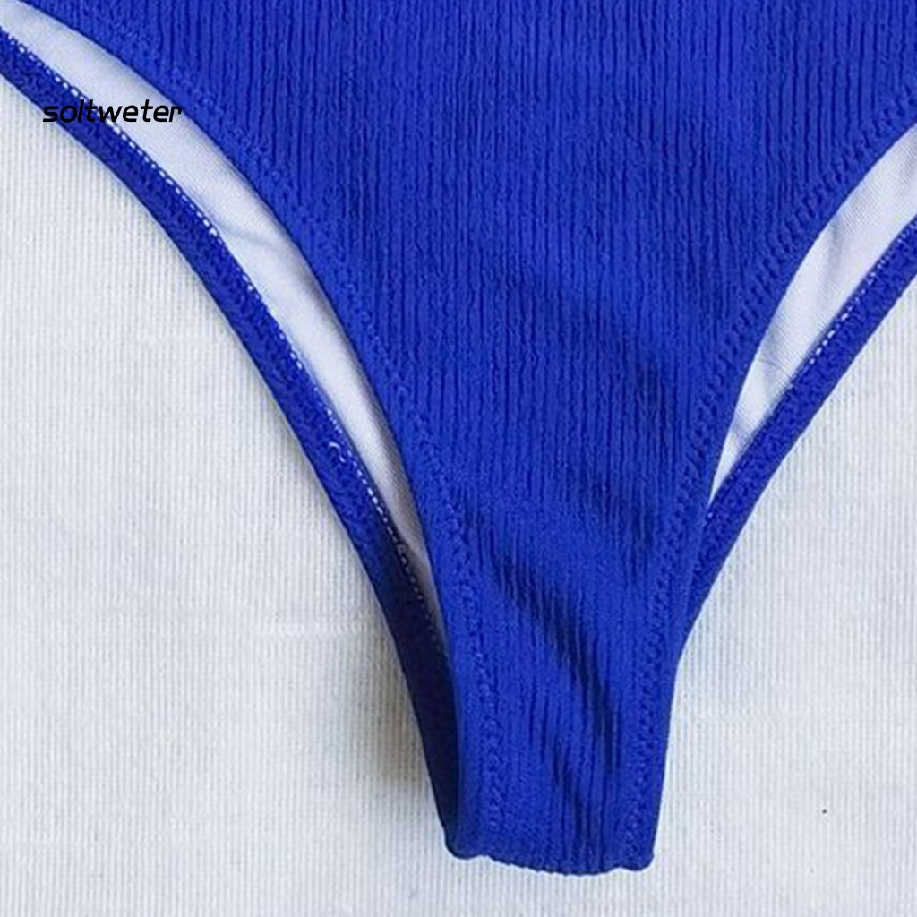 Bộ Bikini 2 Mảnh Có Viền Nâng Ngực Màu Sắc Đơn Giản Quyến Rũ Cho Nữ