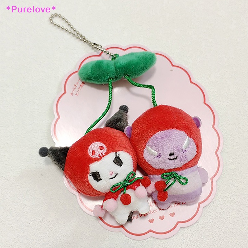 Búp Bê Nhồi Bông Mềm Mại Hình Sanrio Kuromi Pom Pom Purin Hello Kitty Cherry Trang Trí Balo Đi Học Mới