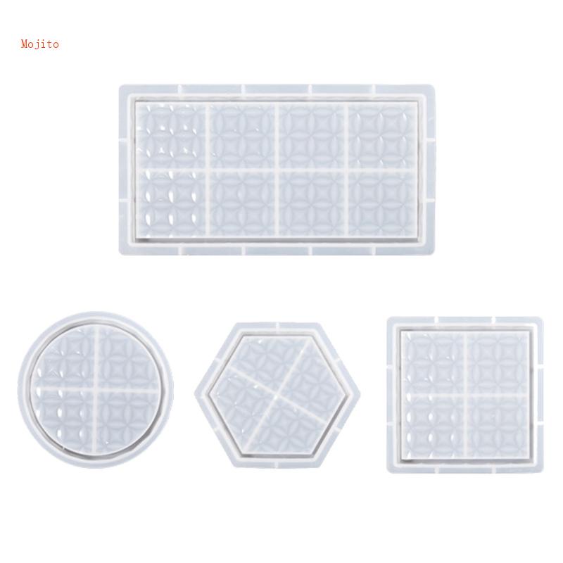 Khuôn Silicone Làm Đế Lót Ly Hình Vuông DIY