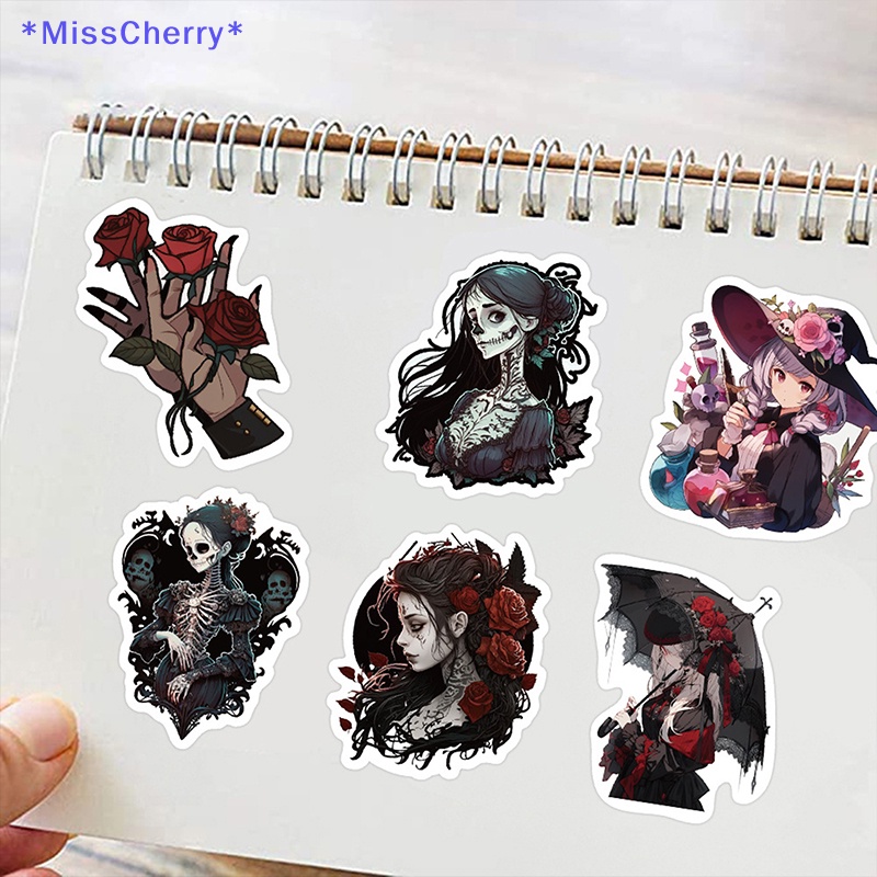 Set 50 Tấm Nhãn Dán Hình Hoa Hồng Graffiti Trang Trí Sổ Tay / Ván Trượt / Mũ Bảo Hiểm / Laptop / Mũ Bảo Hiểm