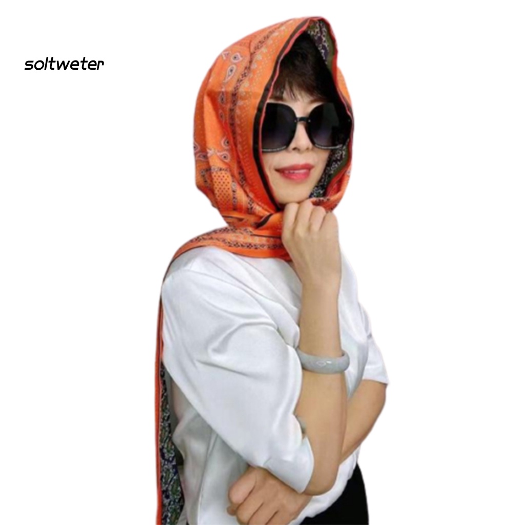 Mũ Turban Giả Lụa Hai Mặt In Họa Tiết Thời Trang Chống Nắng Dùng Hóa Trang