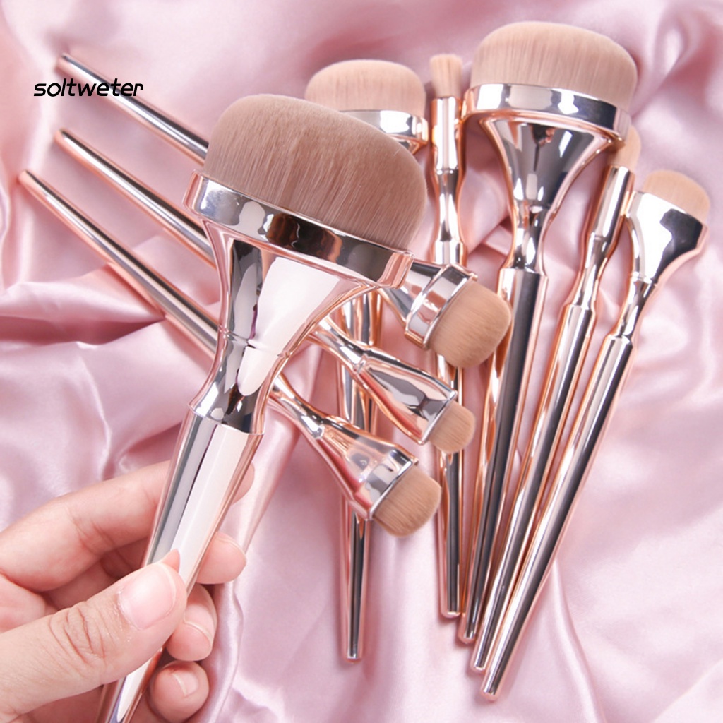 Bộ 9 Cọ Trang Điểm Bằng Nhựa Mượt Mà Thoải Mái Chuyên Nghiệp