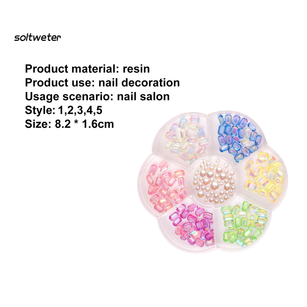 Bộ Phụ Kiện Đá Đính Trang Trí Móng Nghệ Thuật Hình Gấu / Nơ / Trái Tim