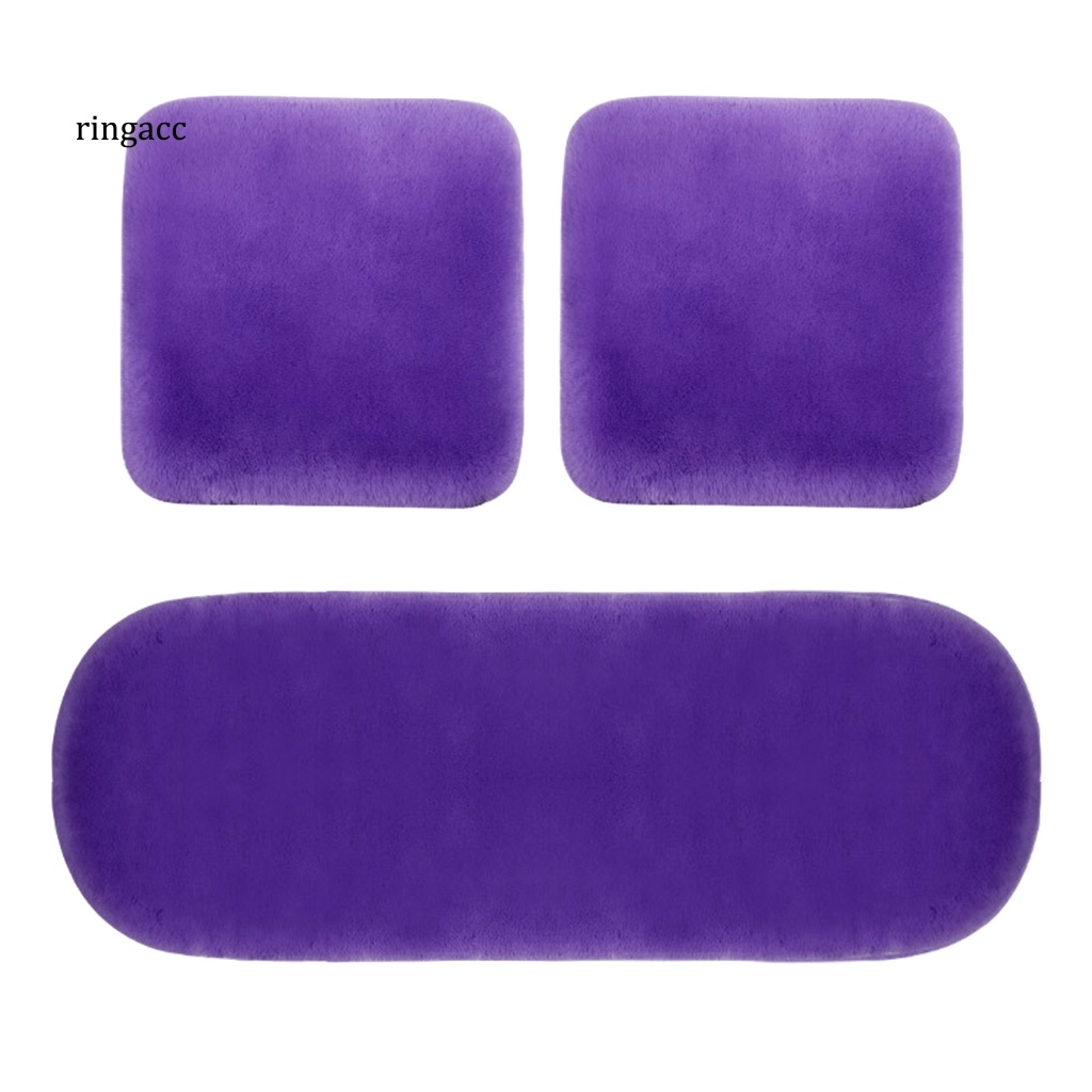 Bộ 3 Vỏ Bọc Đệm Ghế Ngồi Xe Hơi Bằng Vải Bông Giữ Ấm Chống Trượt