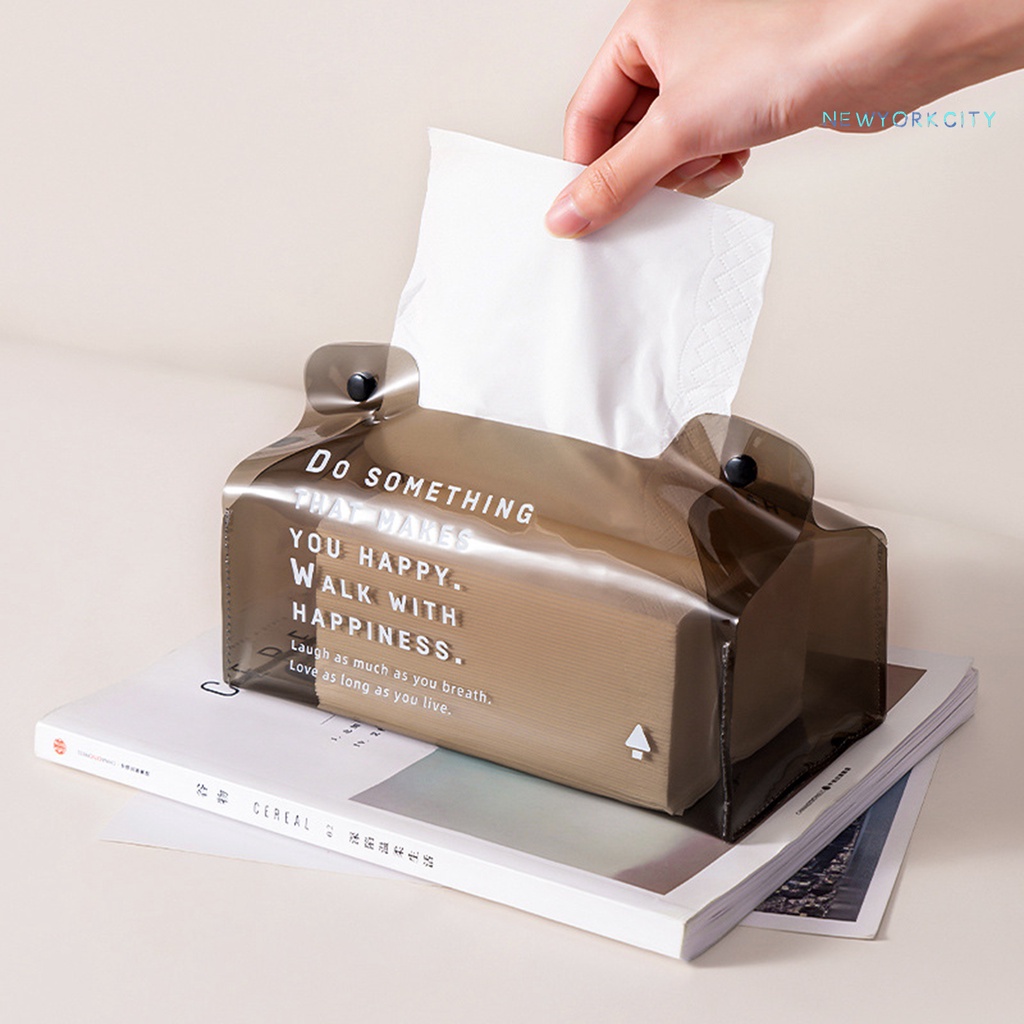 Hộp Đựng Khăn Giấy Bằng PVC Không Thấm Nước Có Thể Gấp Gọn Cho Phòng Khách