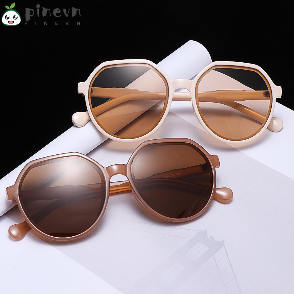 PINEVN Kính Mát Gọng Tròn Màu Sắc Kẹo Ngọt Phong Cách Retro Thời Trang Mới Năm 2021