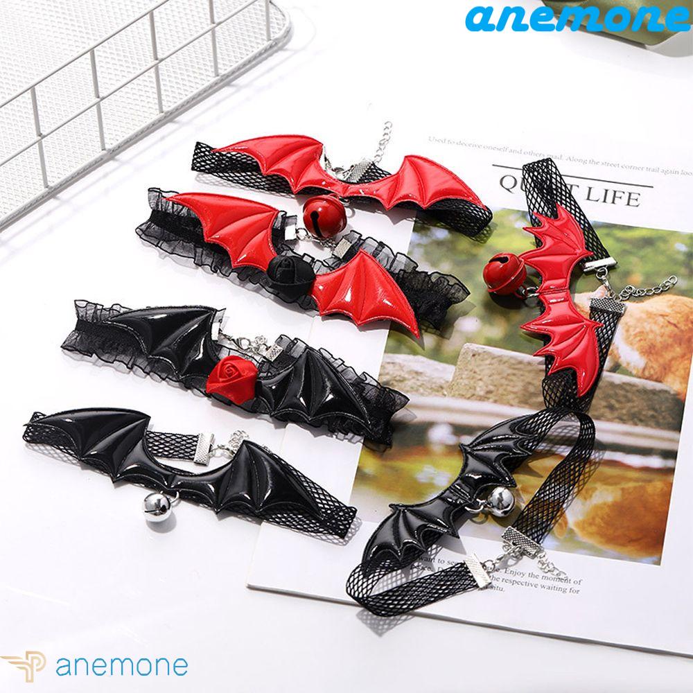 ANEMONE Vòng Cổ Choker Hình Dơi Phong Cách Gothic Cho Nữ