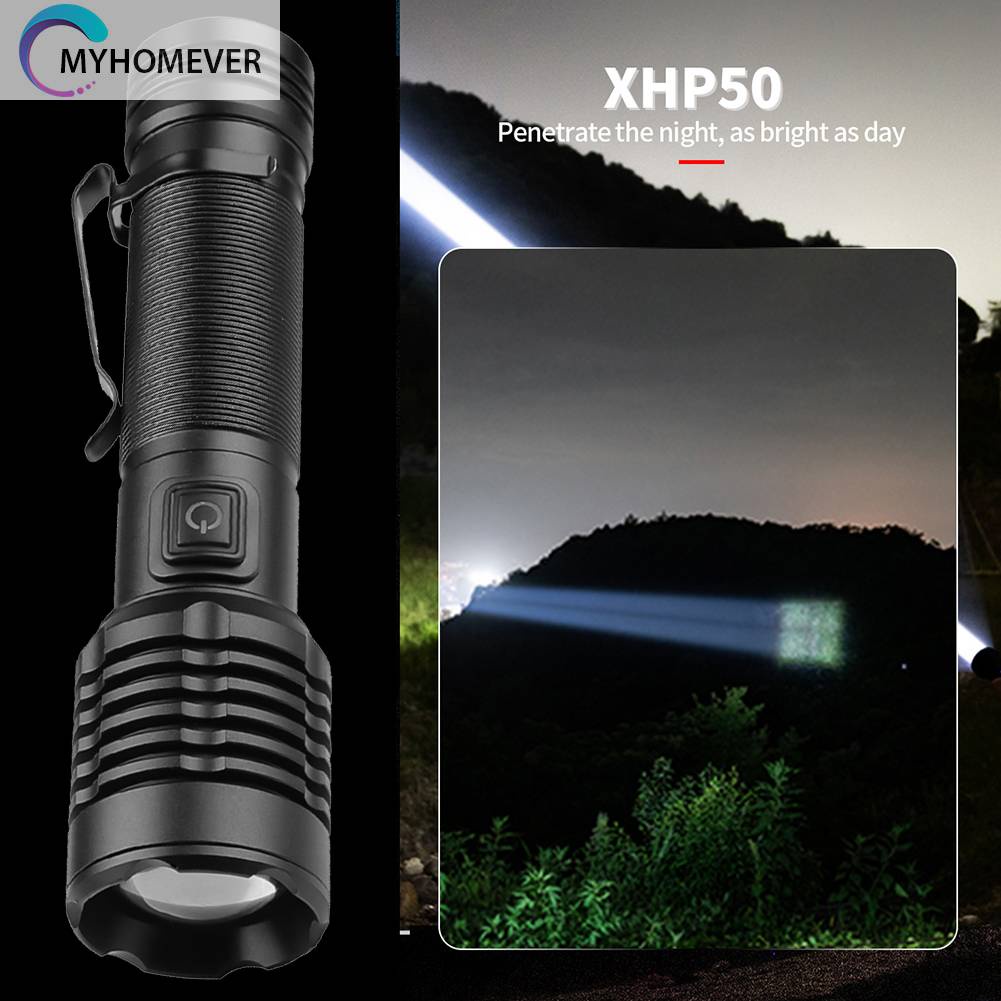 Đèn Pin XHP50 LED 800LM IPX4 5 Chế Độ Sáng, Chống Thấm Nước