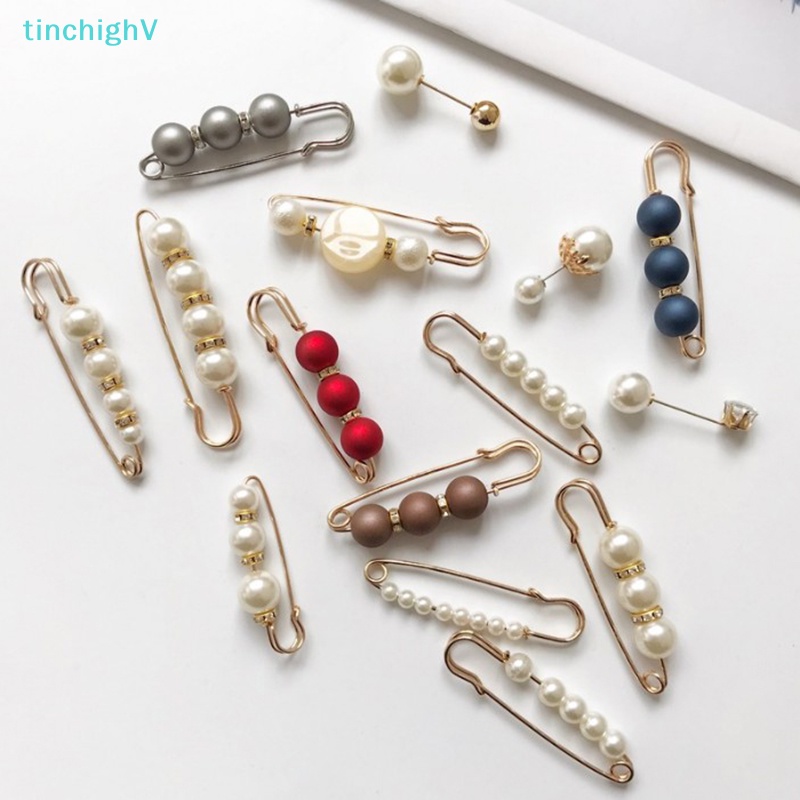 [TinchighV] Trâm Cài Áo Đính Kim Cương Giả &amp; Ngọc Trai DIY Thời Trang