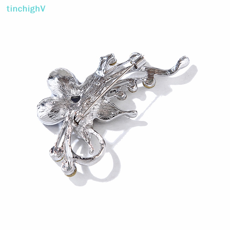[TinchighV] Trâm Cài Áo Hình Hoa Năm Cánh Đính Đá Pha Lê