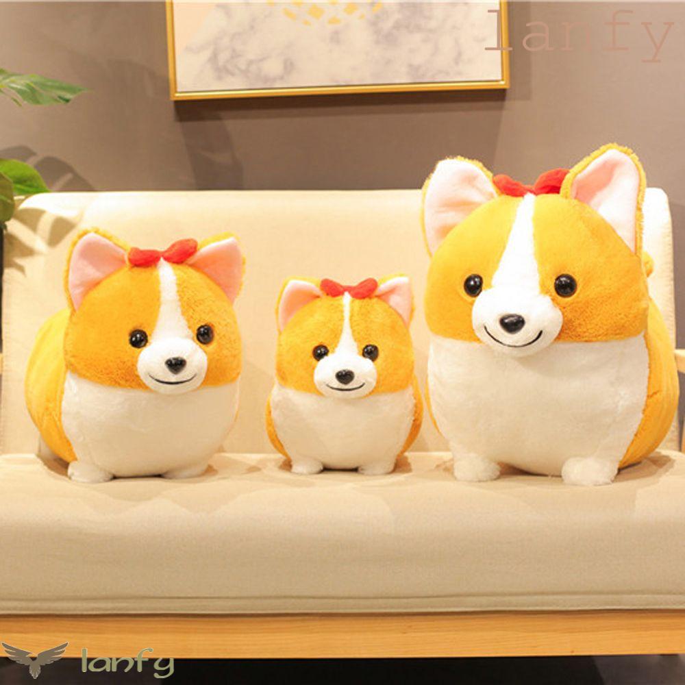 LANFY Thú Nhồi Bông Hình Chú Chó Corgi Dễ Thương Làm Quà Tặng Cho Bé