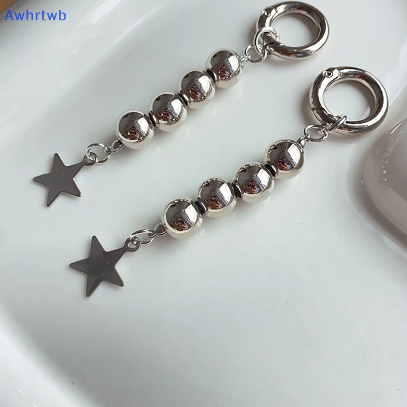 Móc Khóa Hình Ngôi Sao Năm Cánh Đính Hạt Tròn Thời Trang Mới