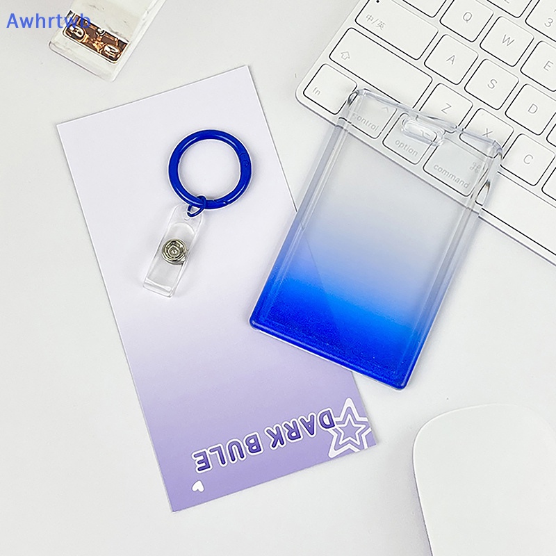 Bao Đựng Thẻ Bằng Acrylic Trong Suốt 3 Inch Màu Gradient Cho Học Sinh Mới