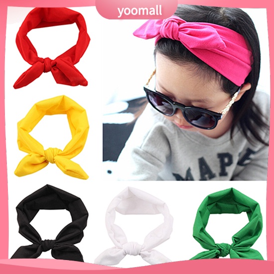 Băng Đô Tai Thỏ Co Giãn Dành Cho Bé Gái