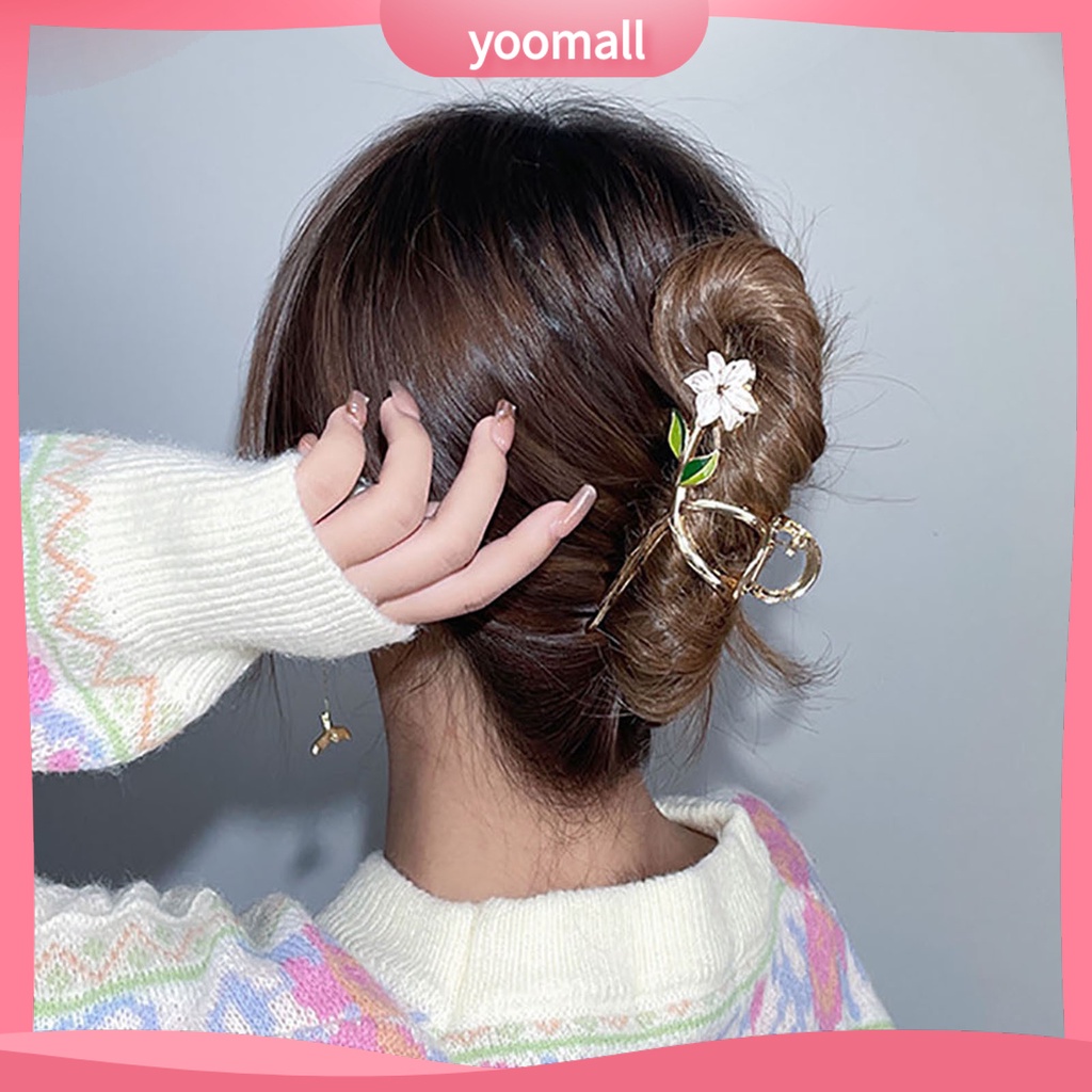 Kẹp Tóc Càng Cua Dạng Lò Xo Rỗng Bằng Hợp Kim Chống Rơi Tạo Kiểu Tóc Cho Nữ