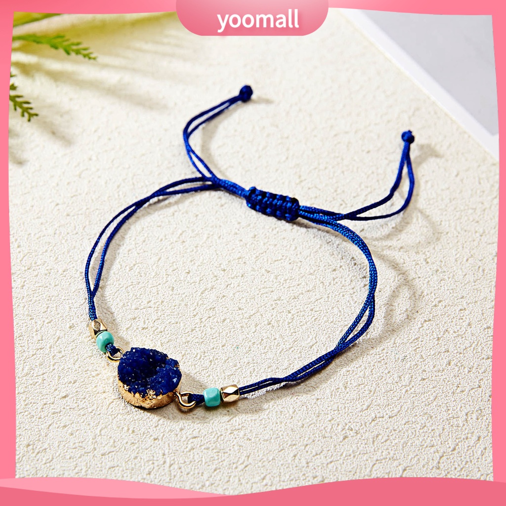 Vòng Đeo Tay Đá Tự Nhiên Chống Mài Mòn Có Thể Điều Chỉnh Phong Cách Hàn Quốc Dành Cho Nam Nữ