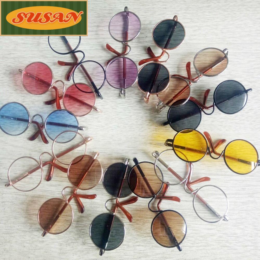 SUSANS Mắt Kính Gọng Tròn Phối Lông Nhung Dễ Thương Xinh Xắn