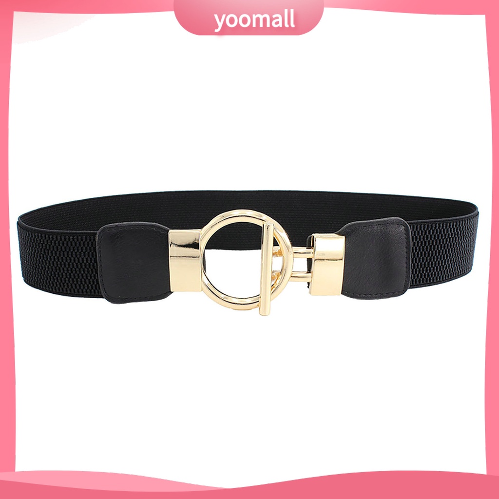Thắt Lưng Giả Da Bản Rộng Co Giãn Cài Khóa Hợp Kim Tùy Chỉnh Thời Trang Cho Nữ