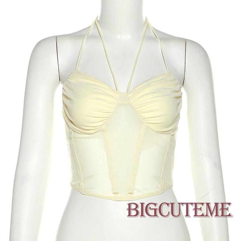 Áo Lưới Hai Dây Hở Lưng Thời Trang Mùa Hè Dành Cho Nữ