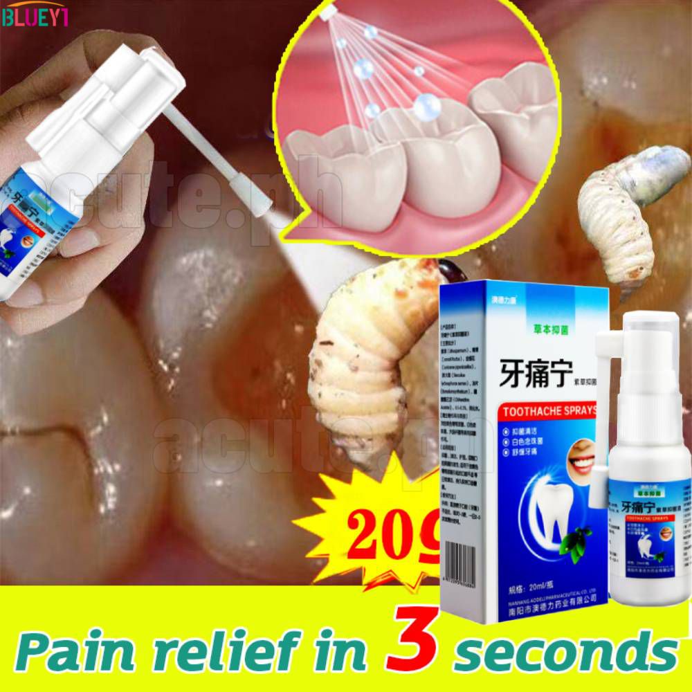 Xịt Đau Răng Thuốc Giảm Đau Răng Cho Người Lớn & Trẻ Em Viêm Nha Chu Sâu Răng Đau 20Ml Đau Răng Giảm Đau bluey1