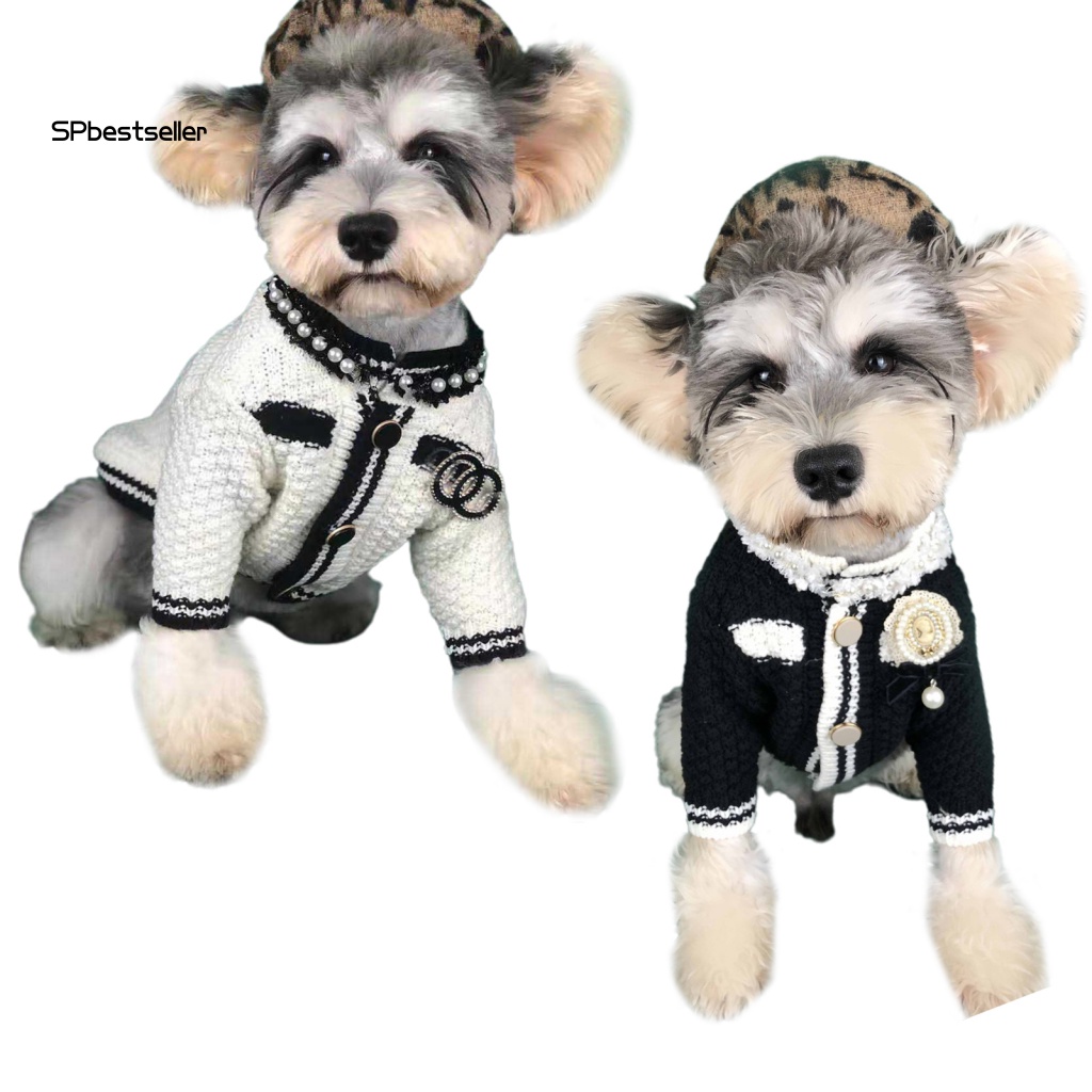 Áo Khoác Cardigan Thoáng Khí Có Nút Cài Dùng Đi Du Lịch Cho Thú Cưng