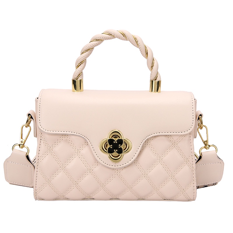 Túi Đeo Chéo Hình Vuông Nhỏ Đơn Giản Đính Kim Cương Tương Phản Thời Trang Cho Nữ