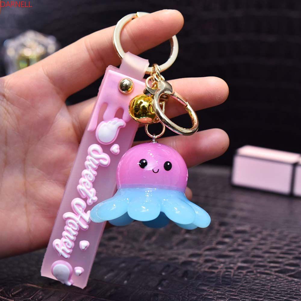 DARNELL Móc Khóa Hình Bạch Tuộc Bằng Acrylic Dễ Thương