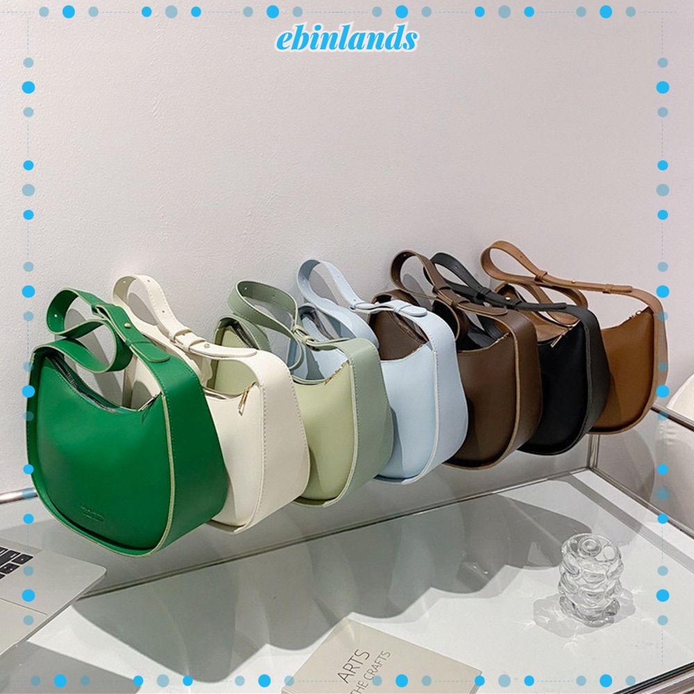 EBINLANDS Túi Xách Da PU Cỡ Lớn Màu Trơn Thời Trang Cho Nữ