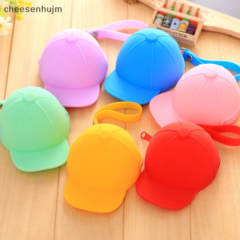 Ví Đựng Tiền Xu Mini Bằng Silicon Màu Kẹo Ngọt Kiểu Nón Cs Cho Nữ