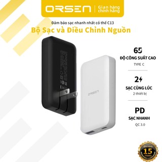 Cốc Sạc Nhanh Orsen C13 GaN 2 Cổng PD 65W QC 3.0 Cho Samsung