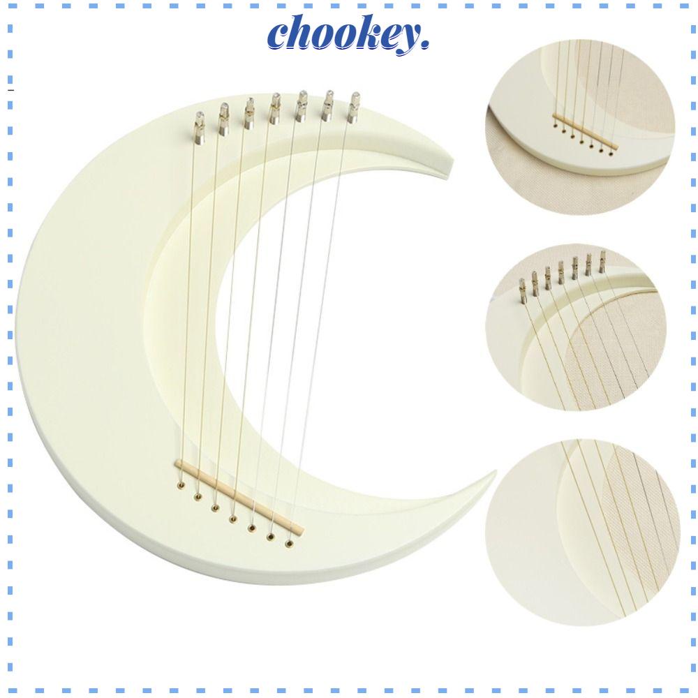 CHOOKEY Nhạc Cụ Lyre 7 Dây Bằng Gỗ Dành Cho Người Mới Bắt Đầu