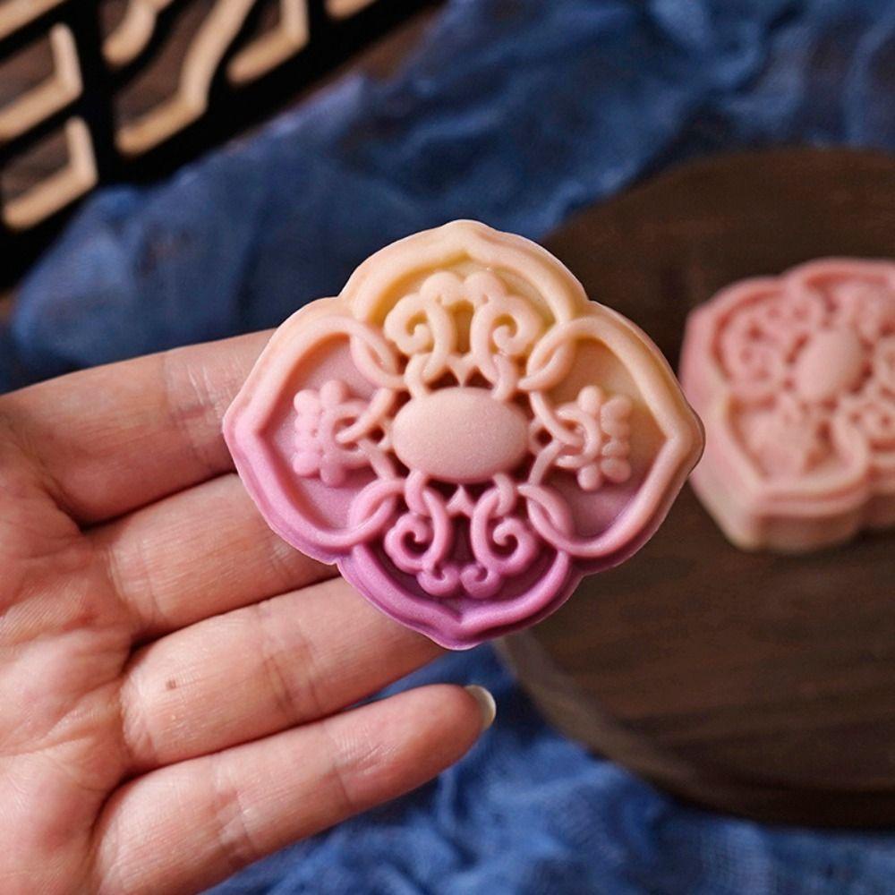 Khuôn Nhấn Bánh Trung Thu Bằng Nhựa Màu Trắng 50g