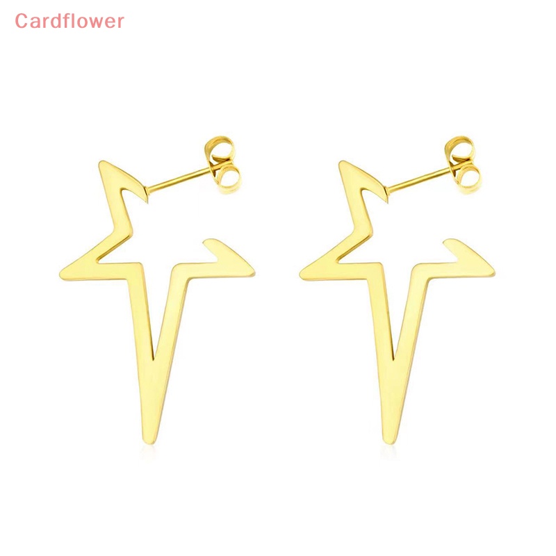 1 Đôi Bông Tai Ngôi Sao Bằng Thép Không Gỉ Thời Trang Mới