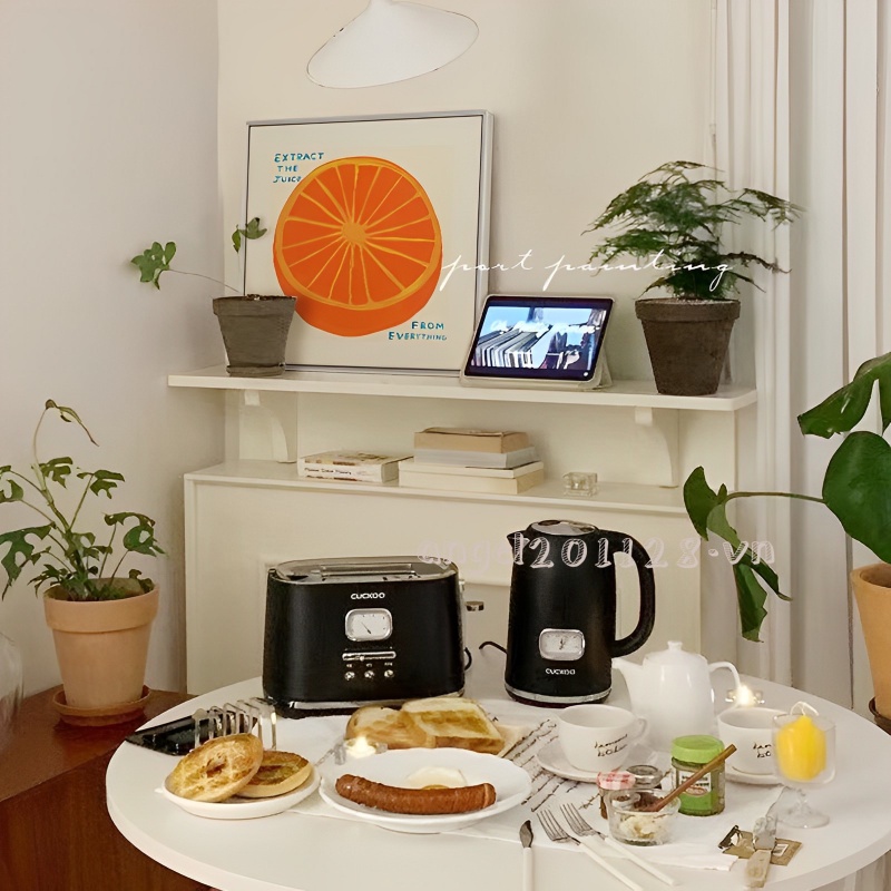 Tranh Vẽ Trừu Tượng Hình Quả Cam Dễ Thương Treo Trang Trí Phòng Khách