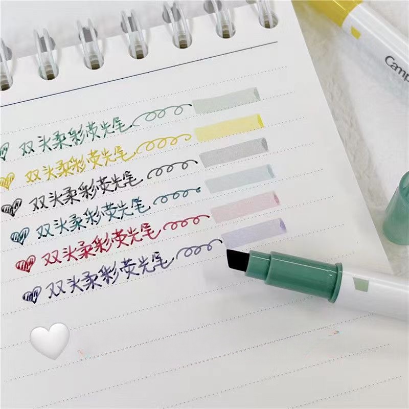 Bút Đánh Dấu Hai Đầu Màu Sắc Pastel Xinh Xắn
