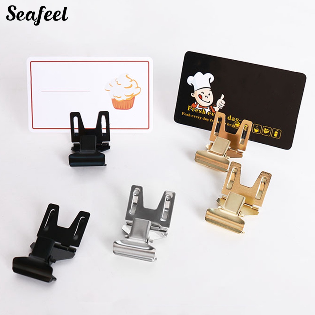 Set 10 Giá Đỡ Gắn Thẻ Ghi Chú Cửa Hàng Bán Lẻ Mạ Điện Ổn Định Có Thể Gập Lại