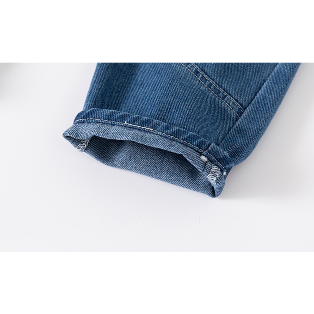 Quần dài Jean bé trai WELLKIDS quần bò dài trẻ em dáng thể thao
