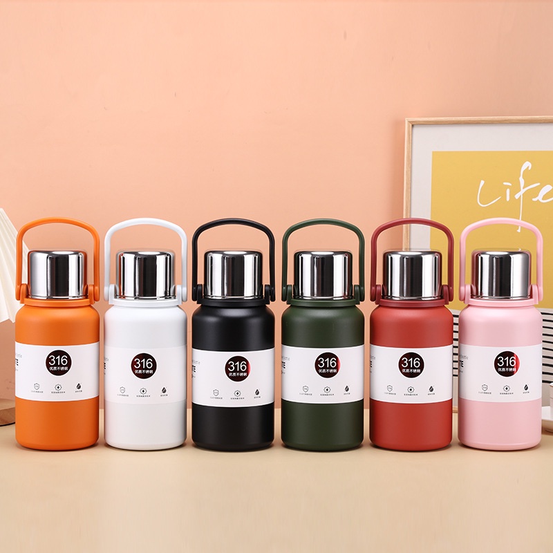 Bình Nước Giữ Nhiệt Bằng Thép Không Gỉ 316 Dung Tích 1.5L Dễ Dàng Mang Theo