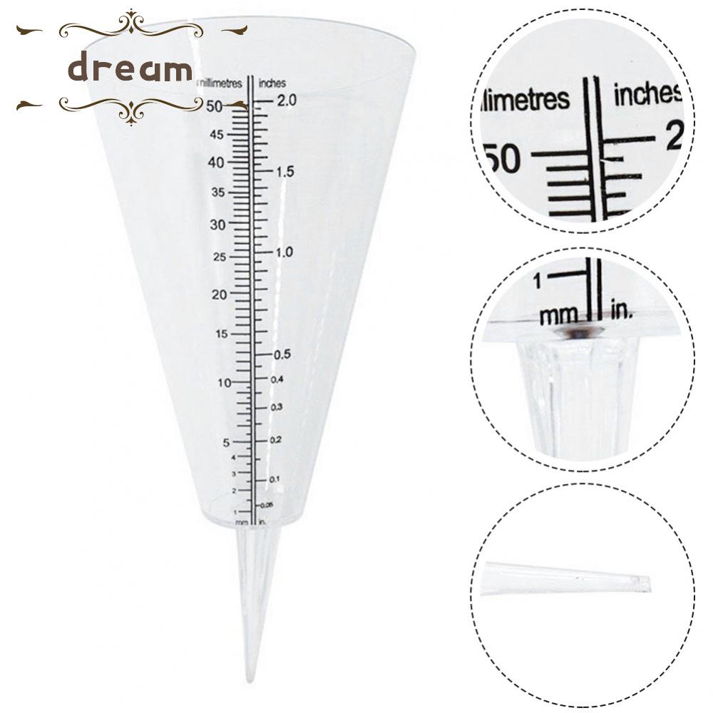 【DREAMLIFE】Rain Gauge Ground Precipitation Measurement Measuring Plastic Transparent