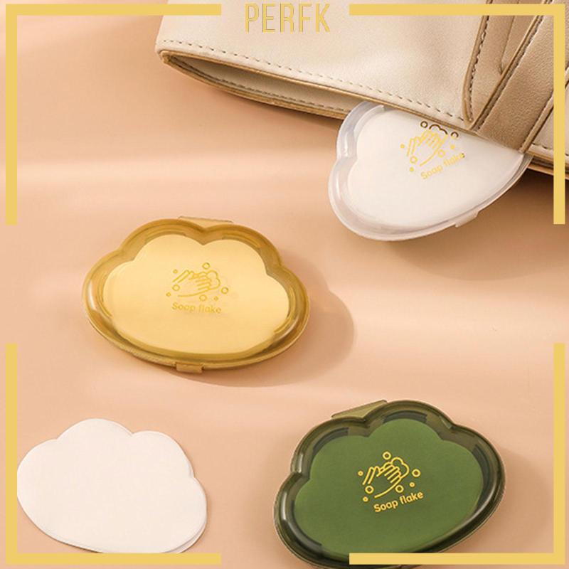 Bộ 50 Miếng Xà Phòng Giấy Hình Đám Mây Tan Trong 1 Dùng Một Lần