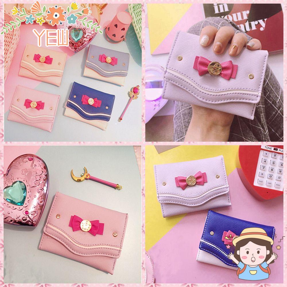 Ví Đựng Tiền Xu Họa Tiết Thủy Thủ Mặt Trăng Thắt Nơ Xinh Xắn