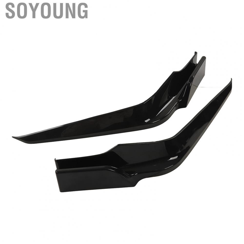 Soyoung Front Bumper Diffuser Prevent Scratch Lightweight  Collision Spoiler Glossy Black Easy Installation for Cars