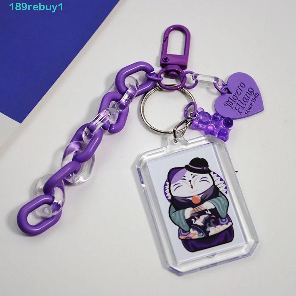 Móc Khóa Khung Ảnh Thẻ ID REBUY1 Kiểu Hàn Quốc Dễ Thương