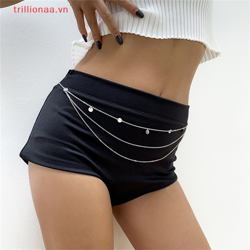 Dây Đeo Hông Nhiều Lớp Đính Kim Sa Phong Cách Boho Thời Trang Cho Nữ