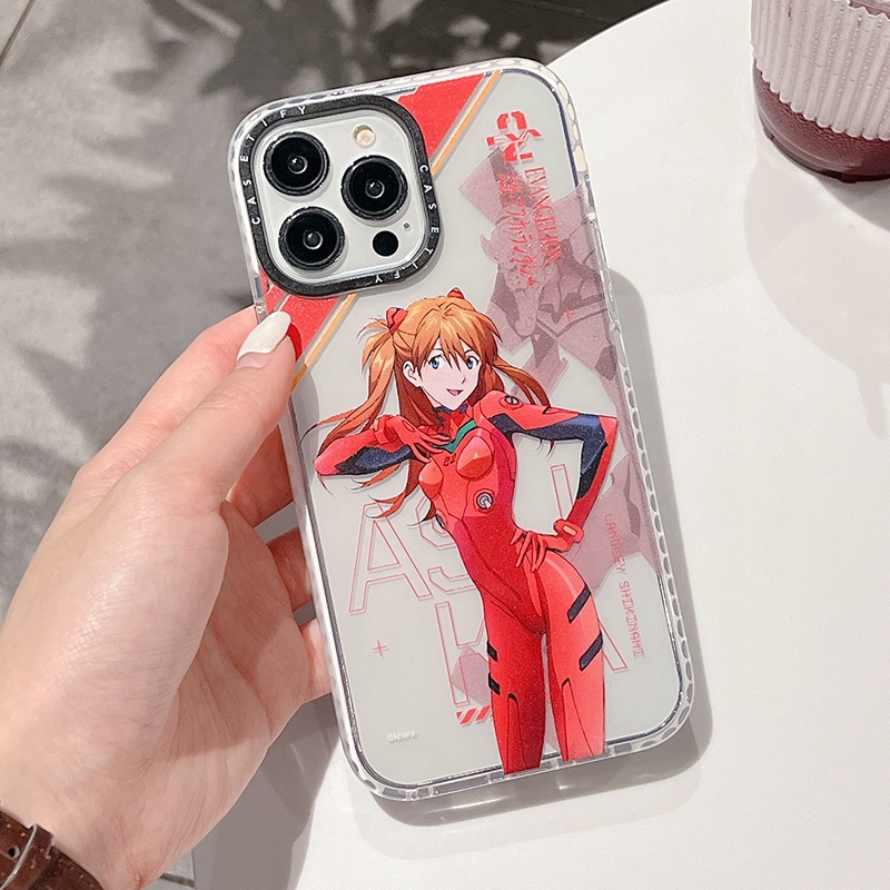 Ốp Điện Thoại Mềm Chống Sốc In Hoạt Hình Evangelion Cho IPhone 14 13 12 11 Pro Max IX XS XR 7 8Plus