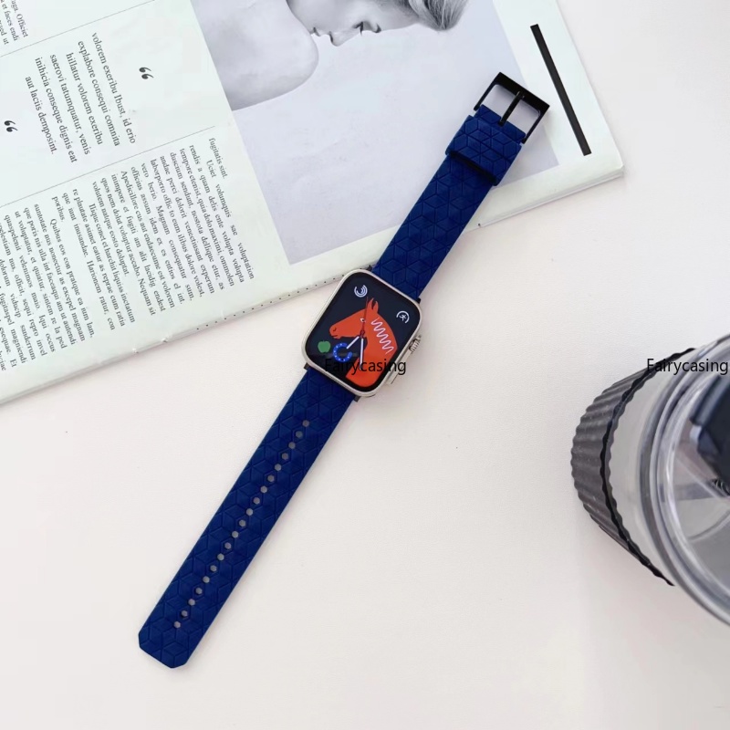 Dây Đeo Silicon 44mm 49mm 45mm 42mm 41mm 40mm 38mm Cho Iwatch Series 3 / 4 / 5 / 6 / 7 / SE / 8