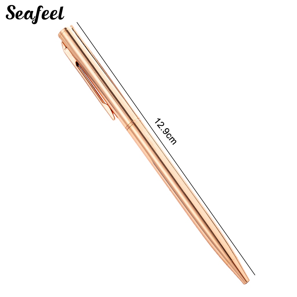 Bút Bi Mực Đen Ngòi Kim Loại Tiện Dụng Cho Văn Phòng