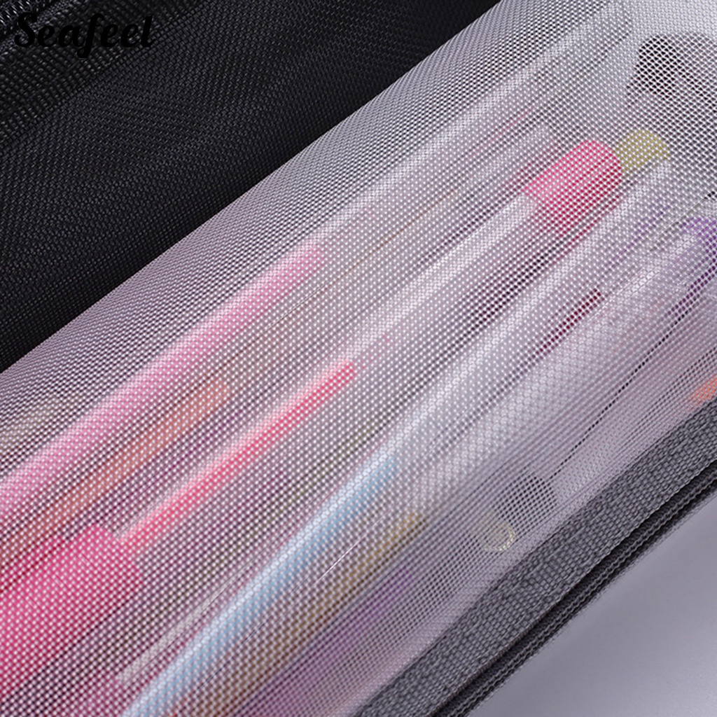 Túi Đựng Bút Dạng Lưới Có Khóa Kéo Siêu Bền Tiện Dụng Cho Văn Phòng