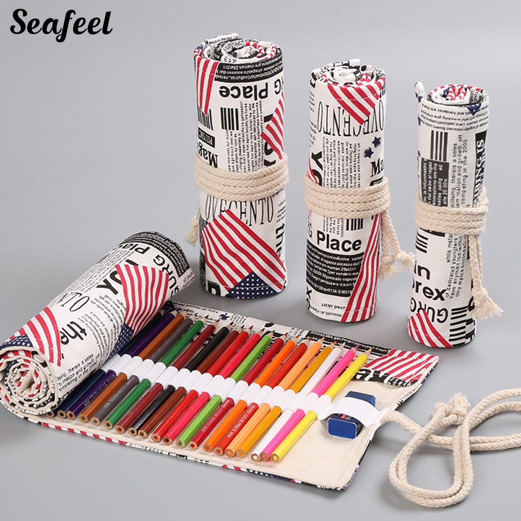 Túi Đựng Bút Chì 12 / 24 / 36 / 48 / 72 Lỗ Hình Lá Cờ Mỹ